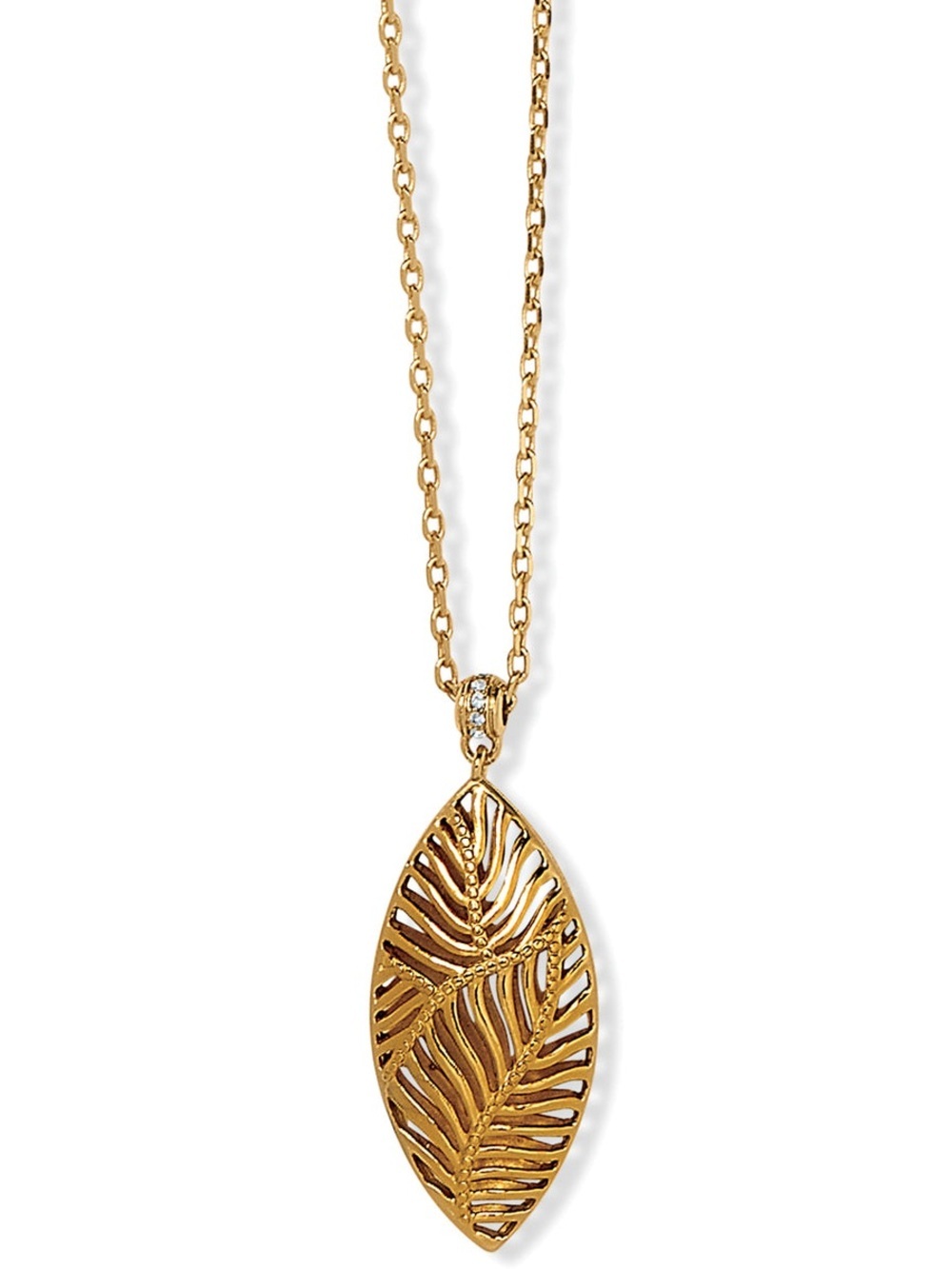 Brighton PALMETTO Gold Plated Leaf Necklace